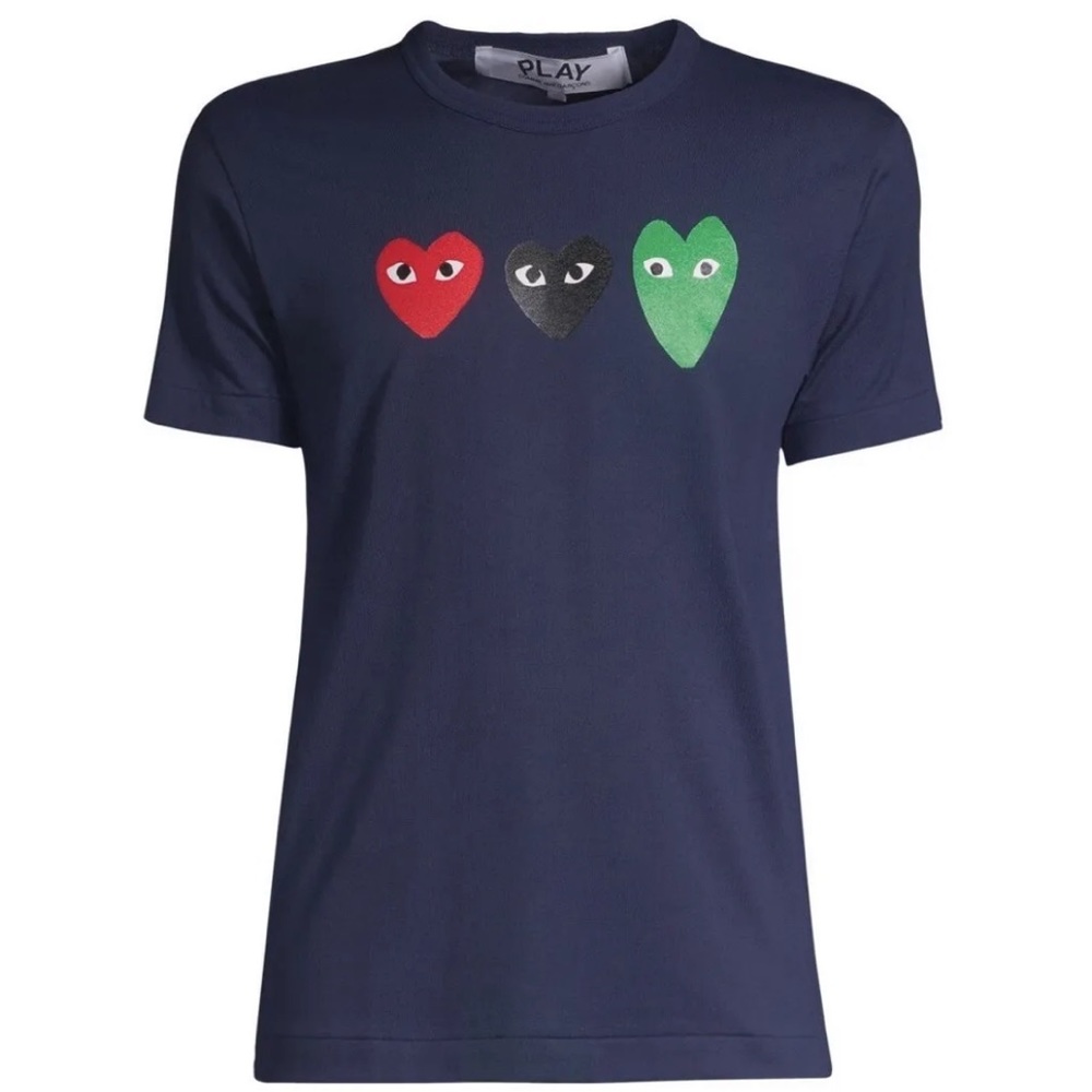 Comme des garcons Play Three Heart Logo T-Shirt